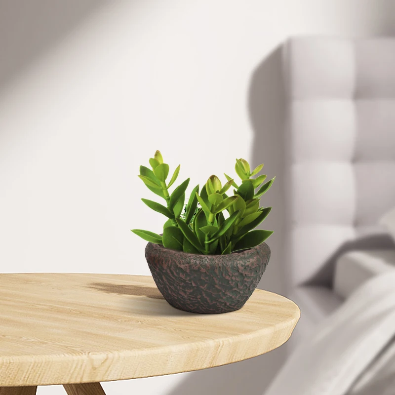 Greenship handmade noble and elegant artificial flower potted plastic pots for plants