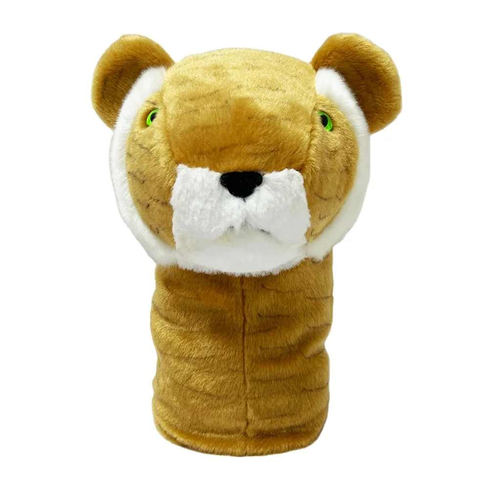 Factory Price Golf Plush Head Covers Lion Animal Designs Fit For 460cc Club Heads Embroidery Logo Custom Malbon Golf Club