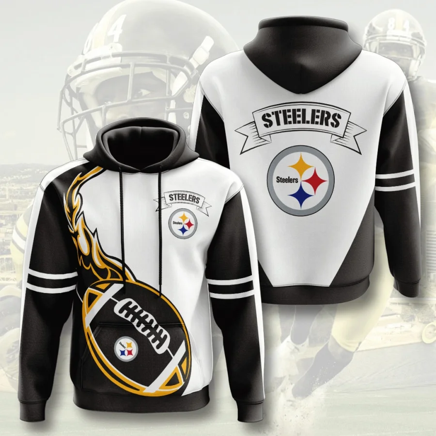 N F L  Steeler 2020 thick fleece men hoodies 3D printings full sleeve comfortable top quality quick dry pullover