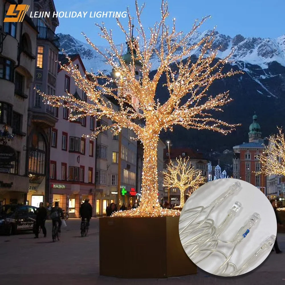 leds two colors twinkle outdoor Christmas lights string for street tree decoration Christmas decorations