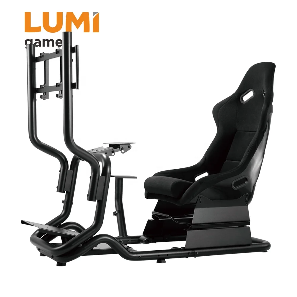 LRS07-BS-KP01 Racing Car Seat Simulation Portable Game Driving Simulator Chair VR 2D 3D Racing Gaming Simulator Cockpit Seat 1st
