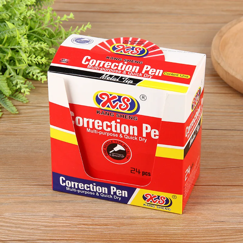 JPS OEM Correcteur De Stylo Fluide Blanc Correction Fluid Non-Toxic Quick-Drying Pen Correction Fluid School Supplies