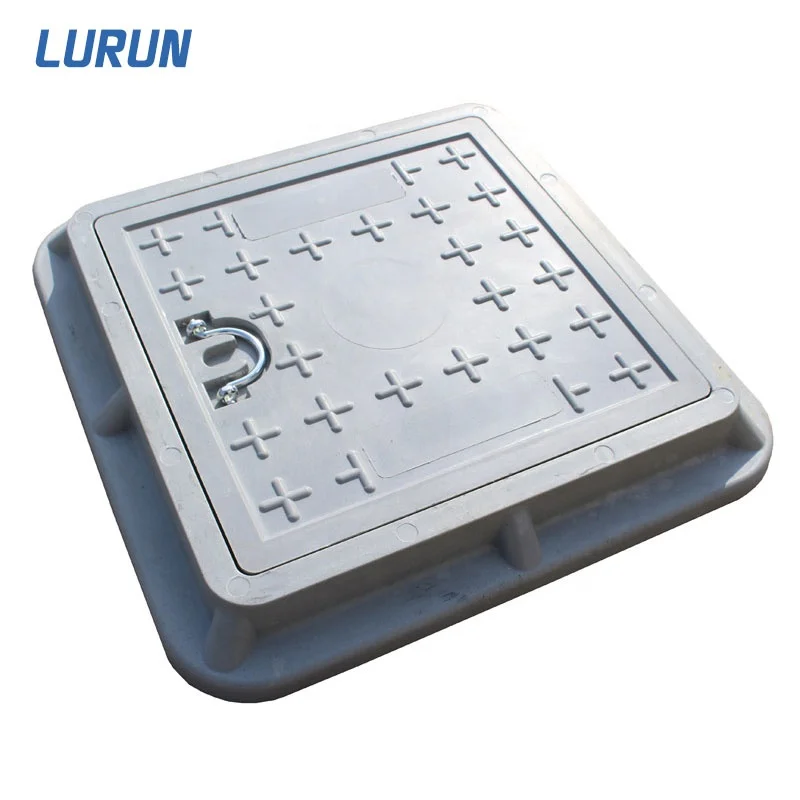 wholesale price frp square composite rectangular manhole cover with handle