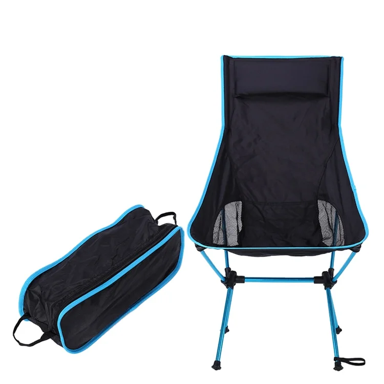 Wholesale Ultra Light Aluminum Camping Moon Chair Outdoor Hiking Travel Beach Portable Backrest Chair