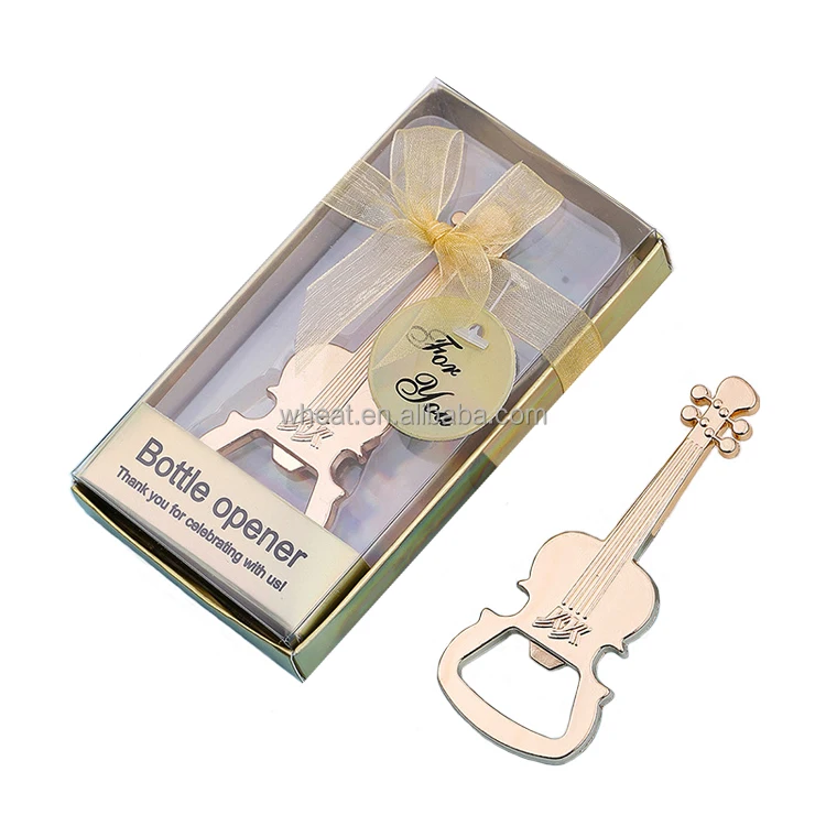 Gold Music Festival Gifts Beer Opener Creative Music Guitar Metal Bottle Opener Silver Color Customize Guitar Opener