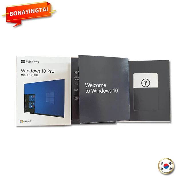 Windows 10 профессиональная розничная коробка/Windows Pro USB полный пакет Южно-корейский язык 12 месяцев гарантировано (1 комплект =