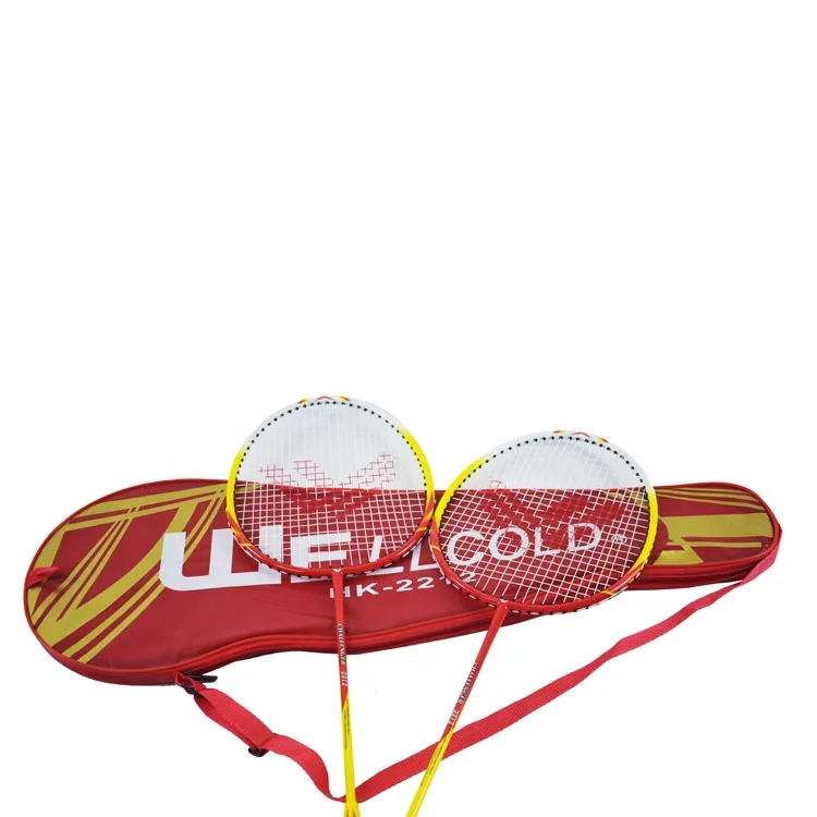 Light Weight Slim Steel Beginners Badminton Racket Set with Shuttlecock Entry Level