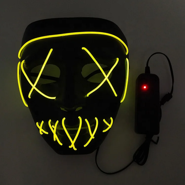 In Stock EL Light up Party Mask For Halloween Decoration