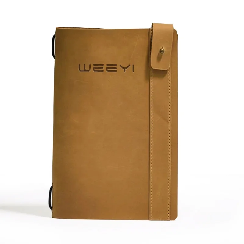 CHANGRONG Custom Leather restaurant menu cover Holder with embossed logo