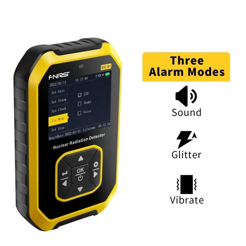 Counter Nuclear Radiation Detector Radiation Dosimeter with LCD Display Portable Handheld Beta Gamma X-ray Rechargeable