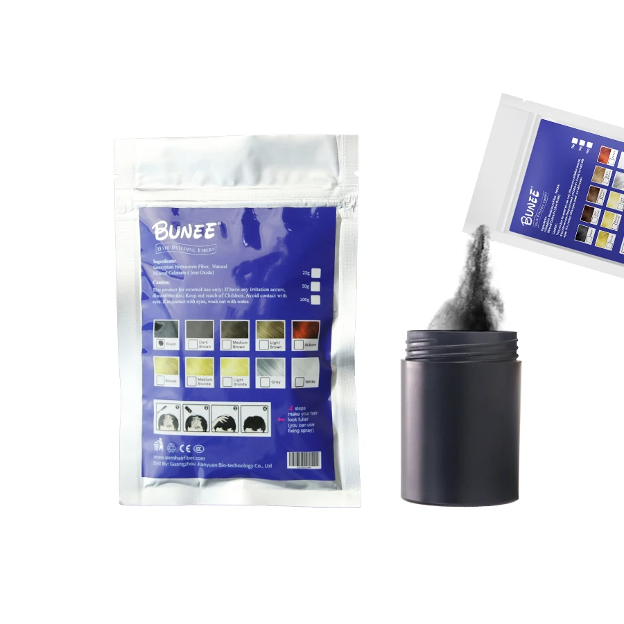 OEM Barbershop Salon Hair Building Fibers Refill Bag Bulk Hair Fiber Powder