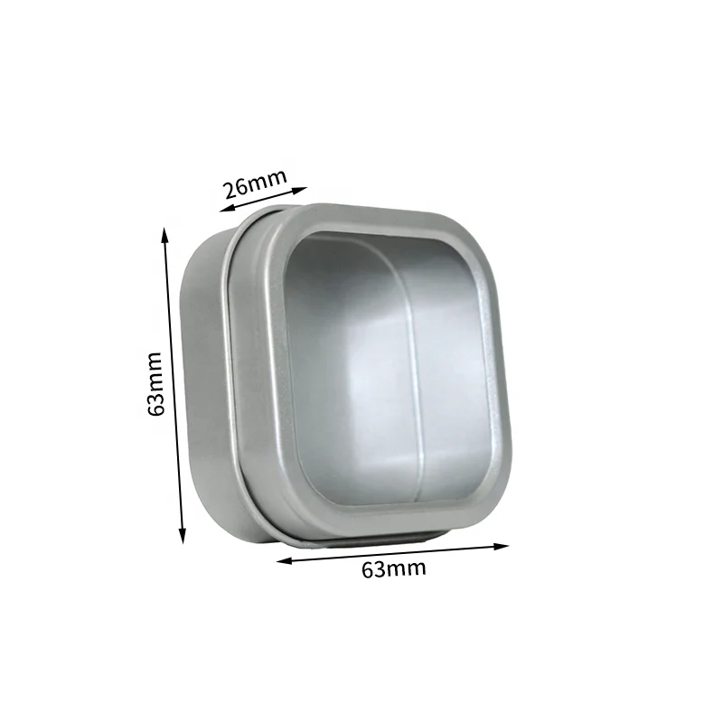 Small Mint Lip Balm Solid Perfume Soap Packaging Metal Rectangle Tin Box Tin Tube Case