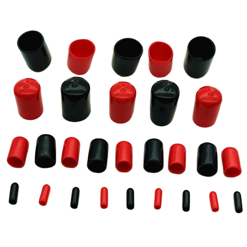 Rubber Screw End Cover Plastic Tube Hub Thread Protector Push-fit  for Pipe Black M2 M2.5 M3 M4 M5 M6  M10 Assort