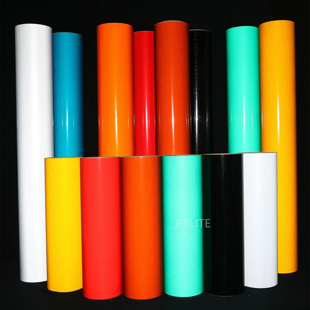 Glass Bead Advertisement B Grade Reflective Sheeting Self Adhesive Reflective Vinyl Rolls for Digital printing Road Safety Guide