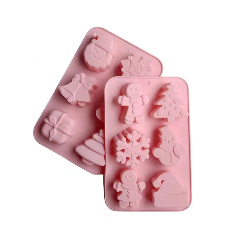 High Quality Custom Food Grade Christmas Silicone Molds For Chocolate Cake Jelly Pudding Handmade Soap Mold