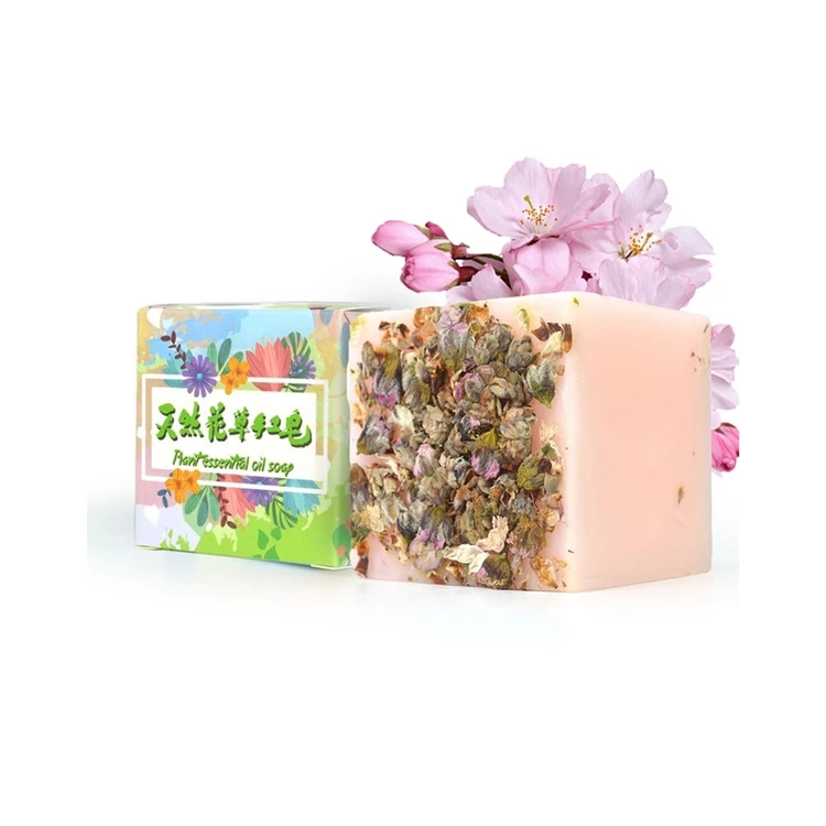 Promotional Flower Face Rose Essential Oil Making Peach Blossom Handmade Soap For Shower