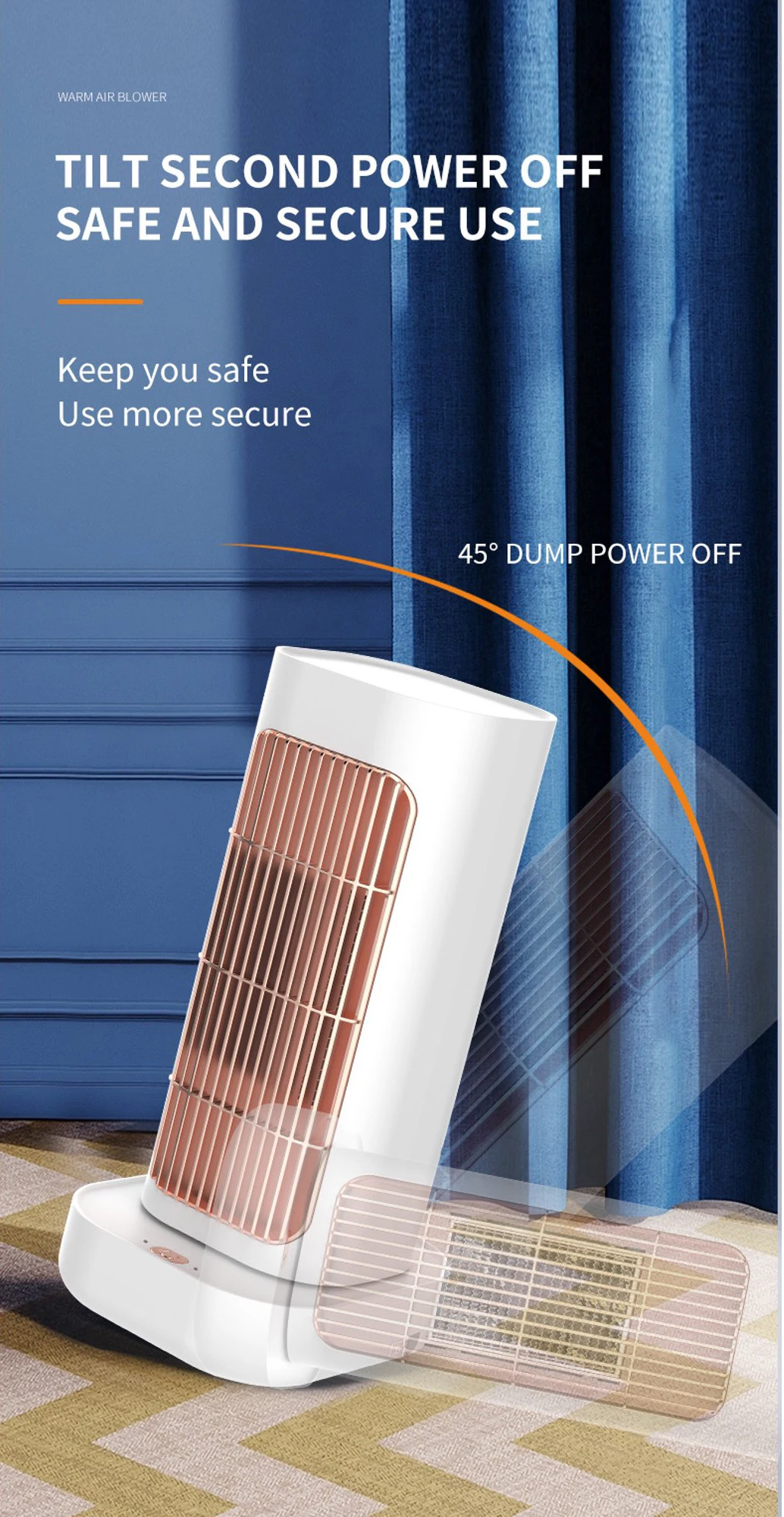 Wholesale Safe Homeuse 1300W Electric Heater PTC Ceramic Space Heater for Home Desktop Bedroom.jpeg