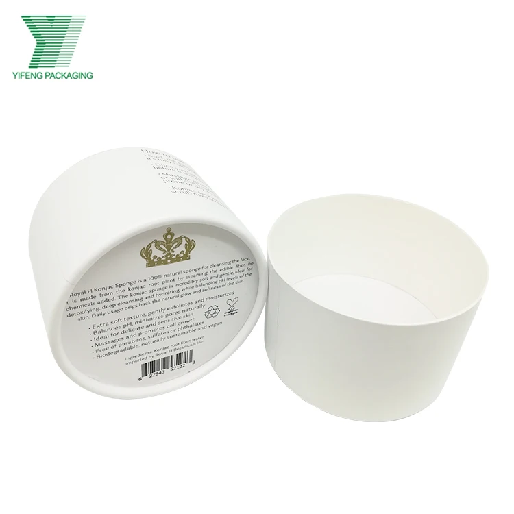Custom logo printed recycle eco-friendly candle kraft cylinder packaging jar composite can paper tube packaging