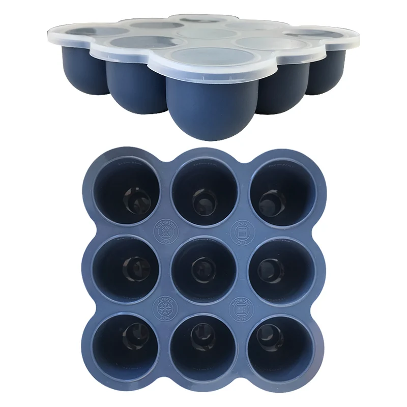 Hot Selling Wholesale Silicone Baby Food Freezer Storage Container Ice Cube Tray With Lid