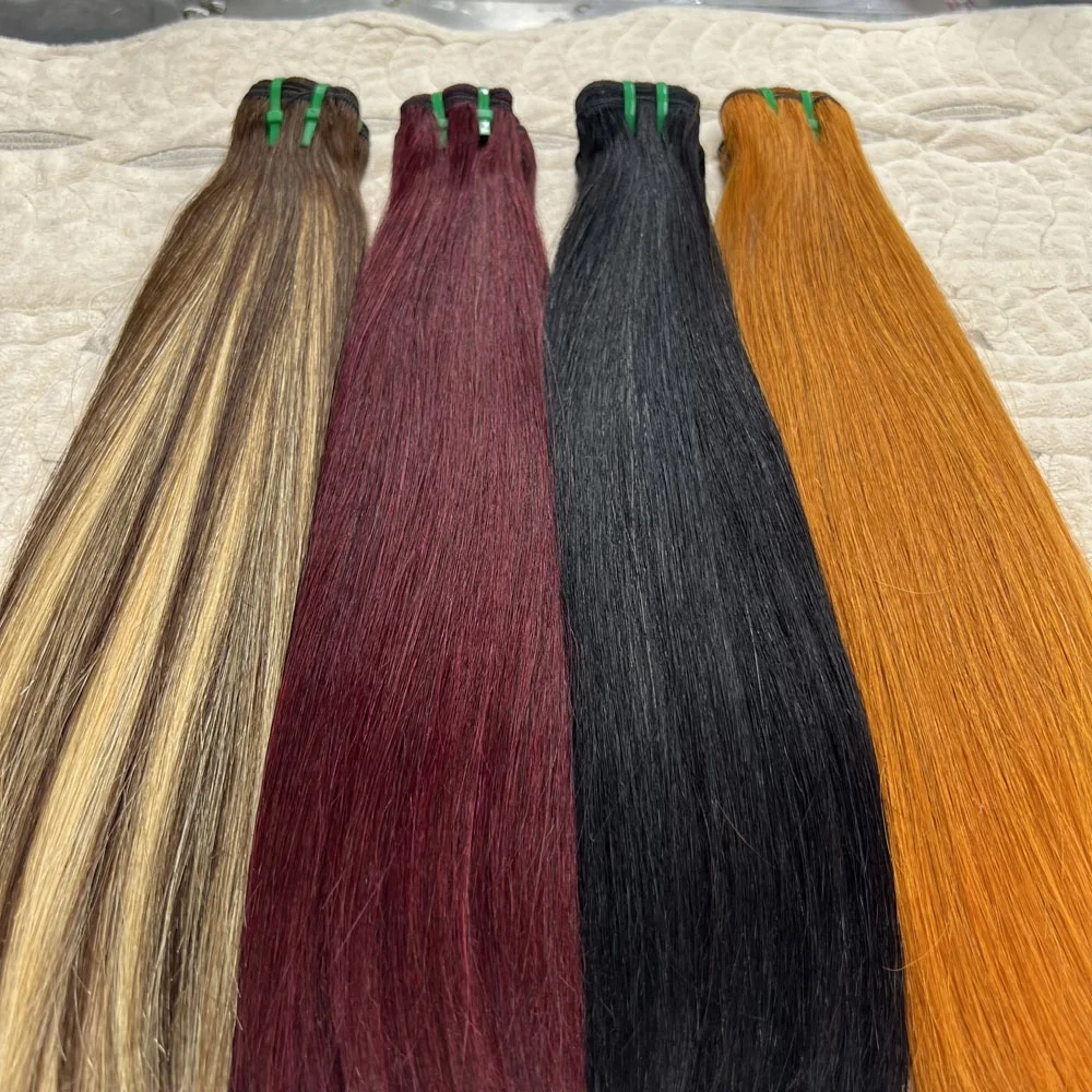 Wholesale Supplier Vietnamese Raw Hair Unprocessed Virgin Natural Silky Bone Straight Virgin Hair Double Drawn Hair Bundles