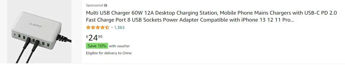 Wholesale 1C+7A Custom Chargers i60 60W Multi Port USB Chargers fast charging desktop charger station for iphone