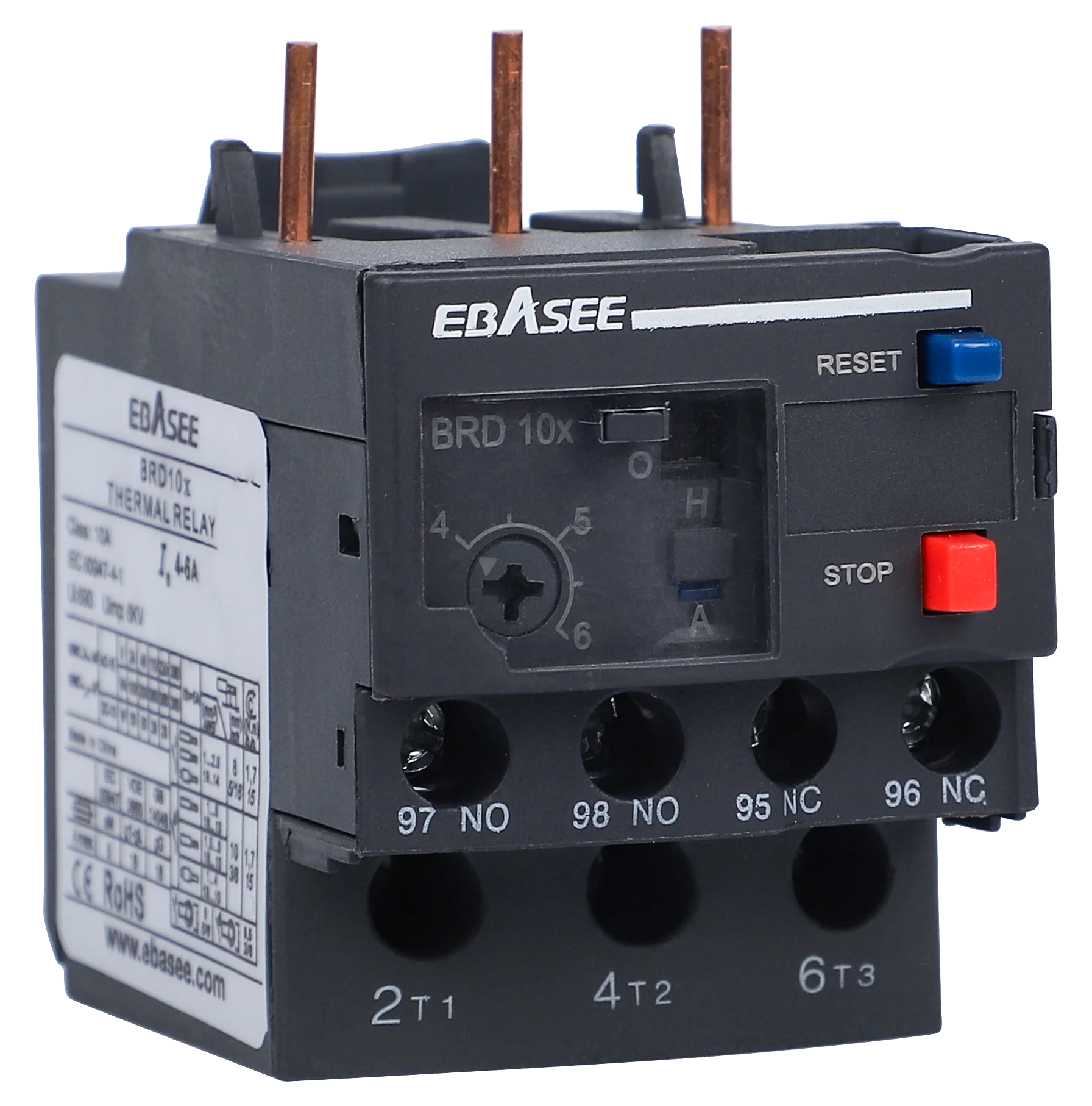 Customized distribution dark grey three phase electronic overload protection thermal relay for matching contactor