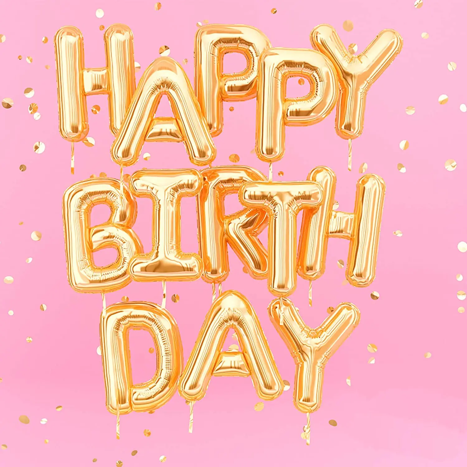 Happy Birthday  Balloons Banner,16 Inch Mylar Foil Letters Balloons Reusable Happy Birthday Balloon Foil