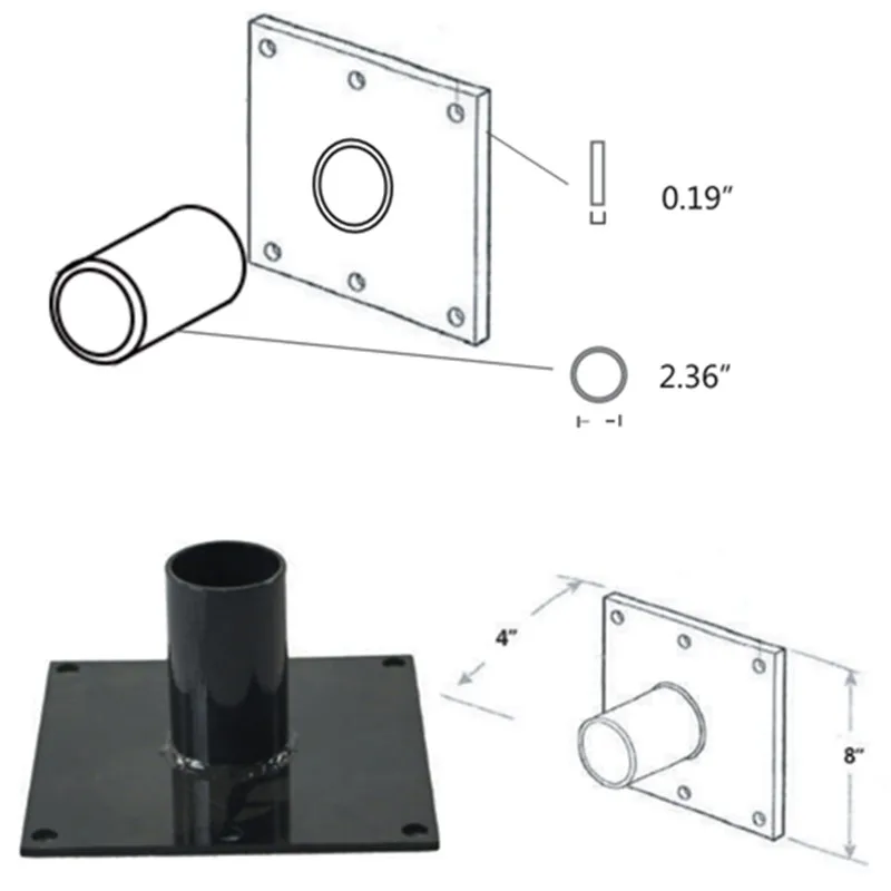 Outdoor pole bracket  Tenon Light Pole Bracket