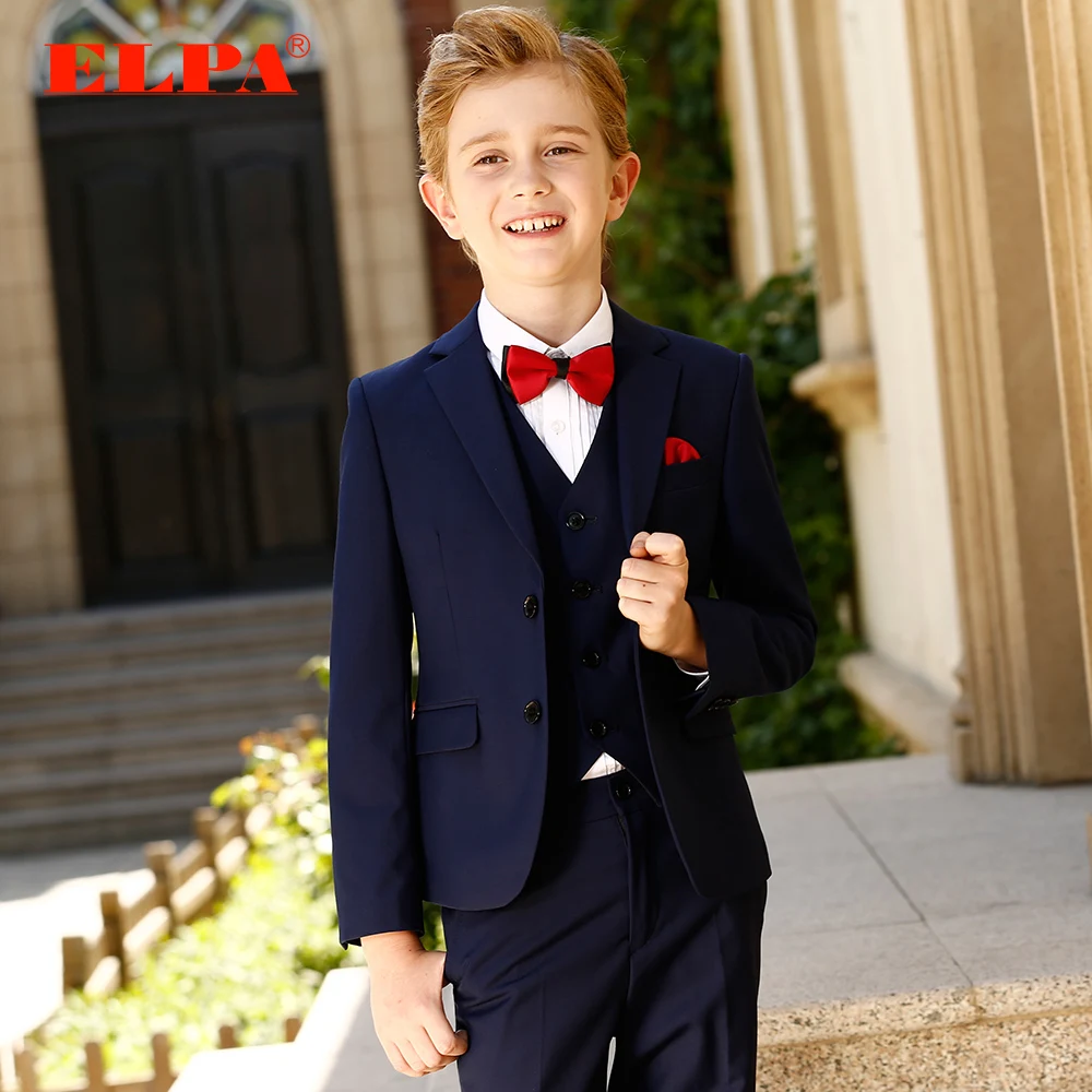 ELPA Husky designer 3 piece kids boys formal suit set boys dress school uniform