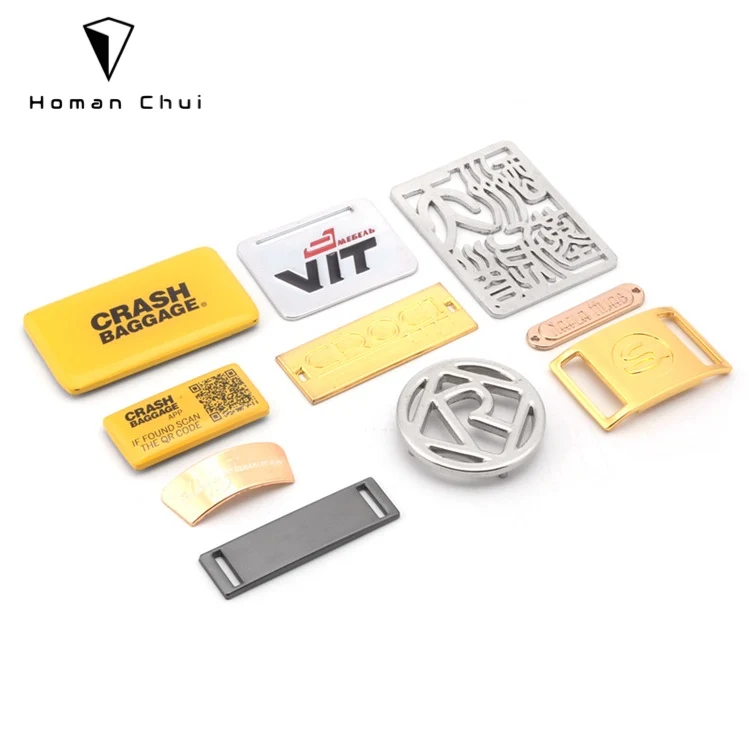 Brushed Antibrass Metal Label for Leather Bag Accessories