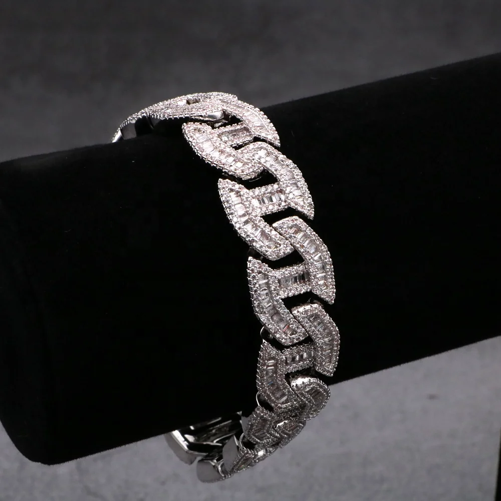 
Mister Jewelry Cooperated Rapper Body S Shaped Baguette Chain Male Link Fence 