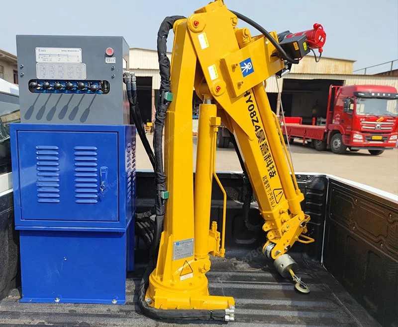 China HAOY Cranes Supplier 800Kg 1300Kg 1800Kg Mini Crane 3/4/5 Folding Booms Pickup Crane For Sales Truck