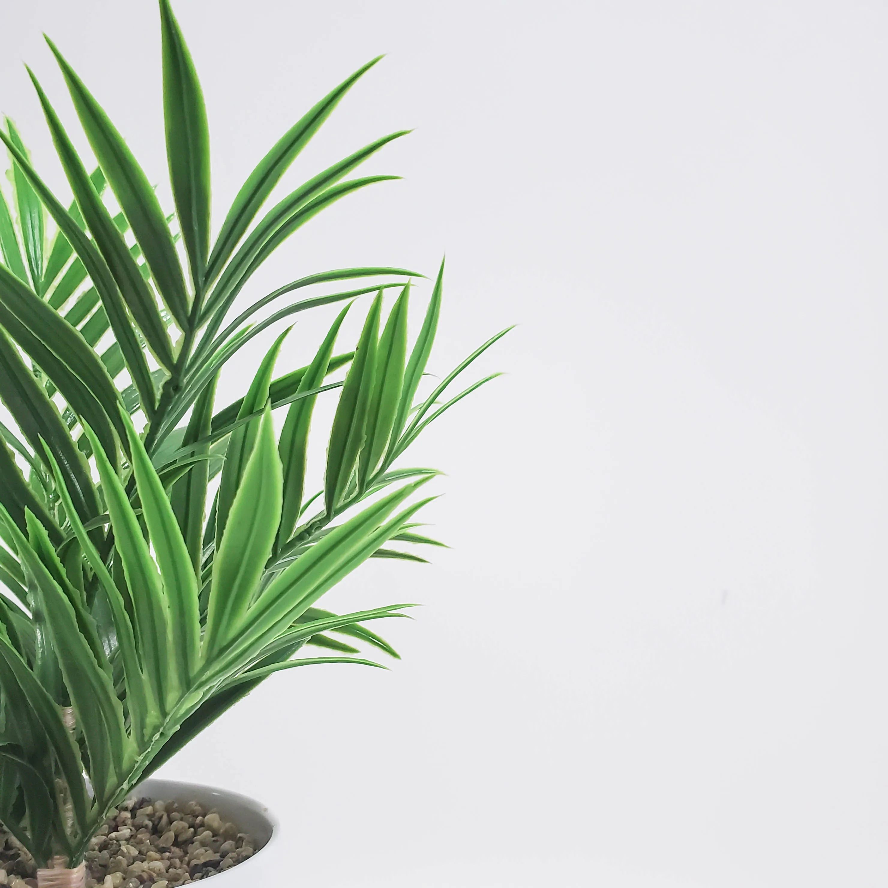 Hot Sales Simulation Real Touch Mini Plants Plastic Artificial Palm Tree In Melamine Pot for home Decoration