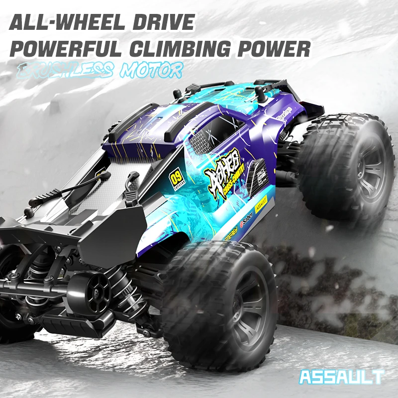 2.4G Metal RC Car With Light Rechargeable High Speed Car Toys 4WD 1/18 Full scale Off-road Remote Control Car