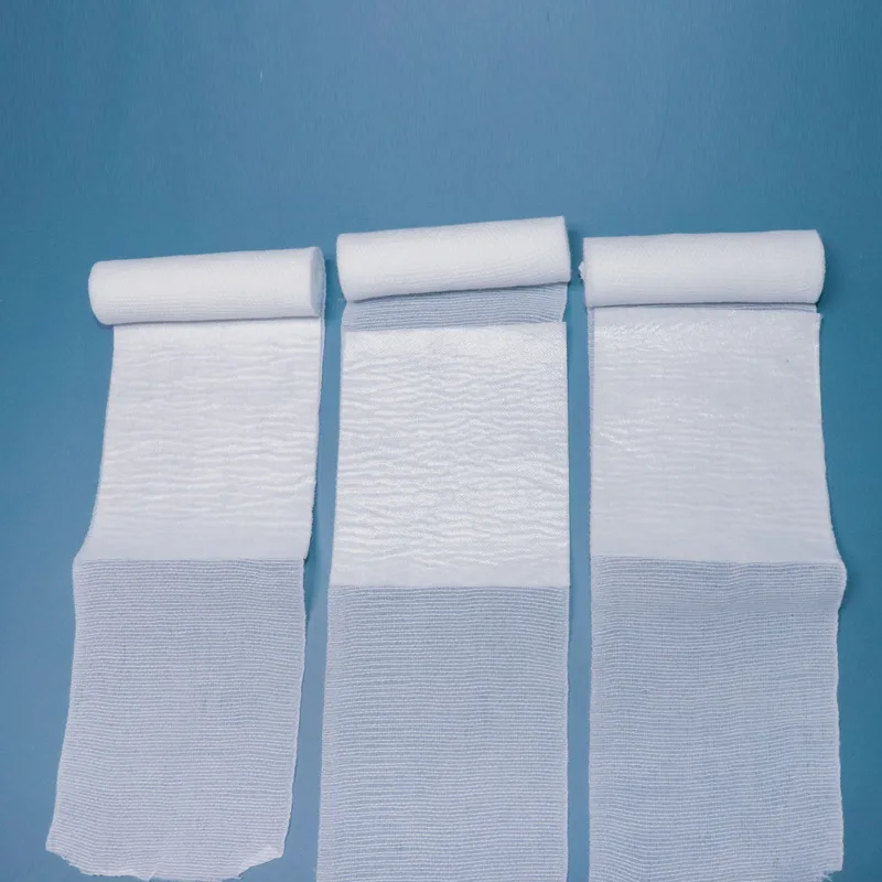 Wholesale PBT Elastic wound dressing medical gauze bandage roll dressing Bundle 10cm*12CM*4M support custom LOGO width length