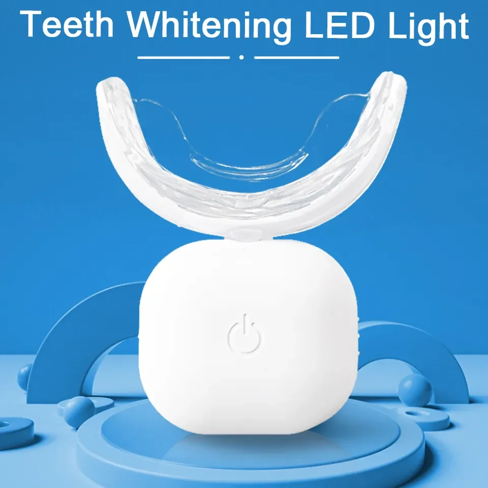 Mini Teeth Whitening LED Light Wireless 15 Mins Effective Bleaching Teeth Whitening Light 32 LED Tooth Whitening Blue Red Light
