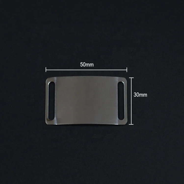 Engraved Logo Custom Size Silver Color Stainless Steel Slide On Dog Tags for Dogs and Cats