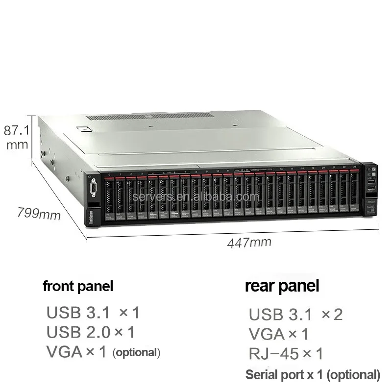 Оптовая продажа Thinksystem Sr660 V2 серебристая 4310 12 ядер 2 1 Г горячая замена Ecc Truddr4 оперативная память 2U стойка для Gpu-сервера