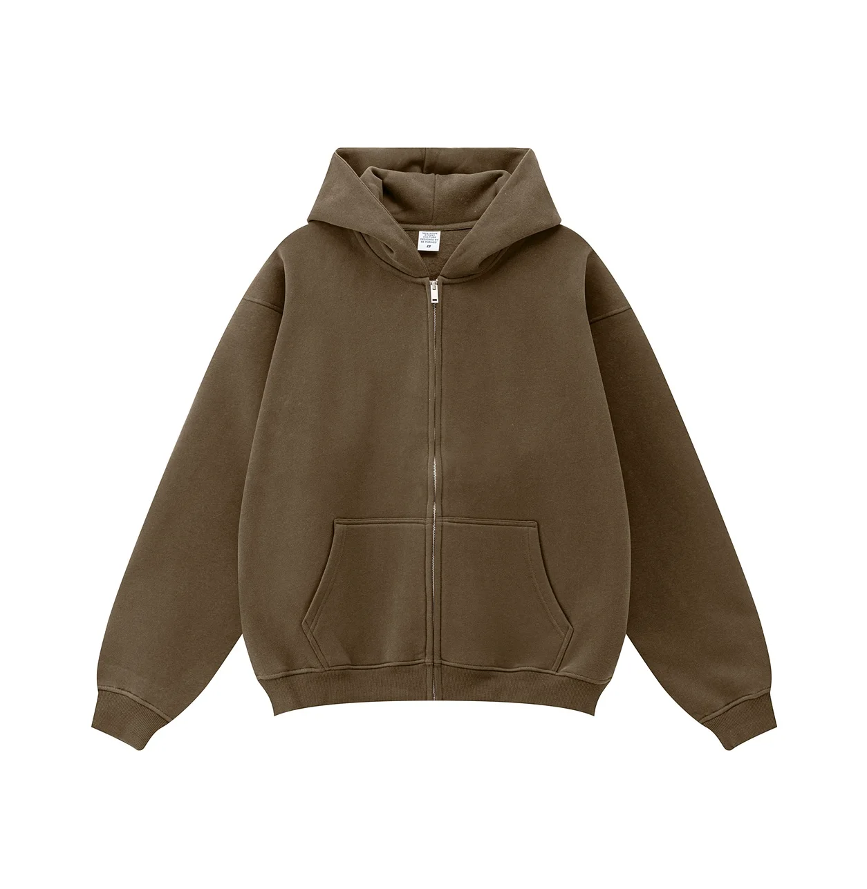 Cotton Fleece Oversized Mens Zip up Hoodies Streetwear 450gsm  Casual Blank Customized Hoodie