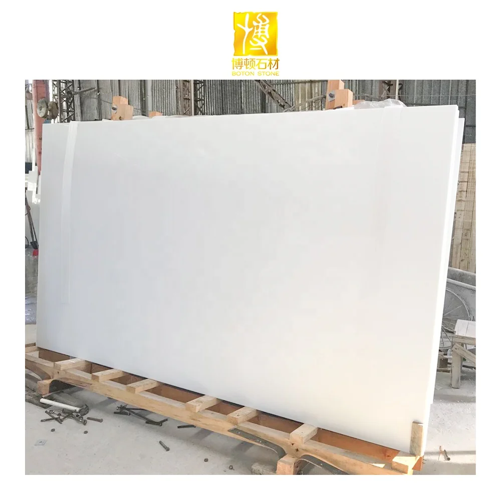 Super White Nano Crystallized Glass Tiles Nanoglass Polished countertop Artificial Marble Stone