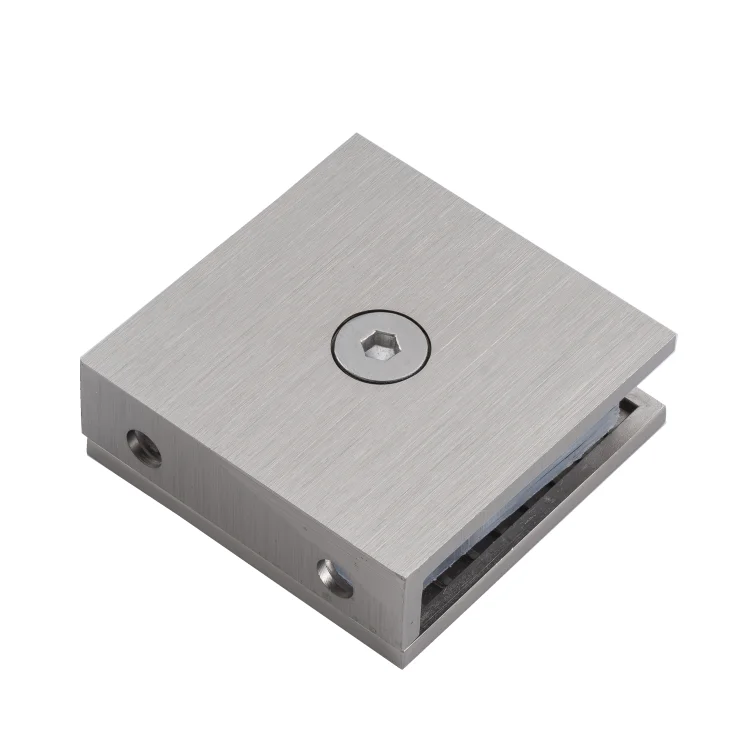 Brass U Clamp for Shower Door wall mounted Fixed Panel corner Clamp Frameless fittings bathroom glass door screen clip holder