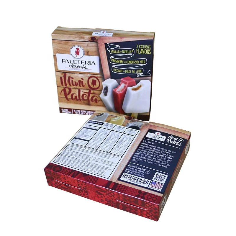 New Design Wholesale Custom High Quality Custom Paper Frozen Food Box Pie Dumplings Retail Box Packaging Box