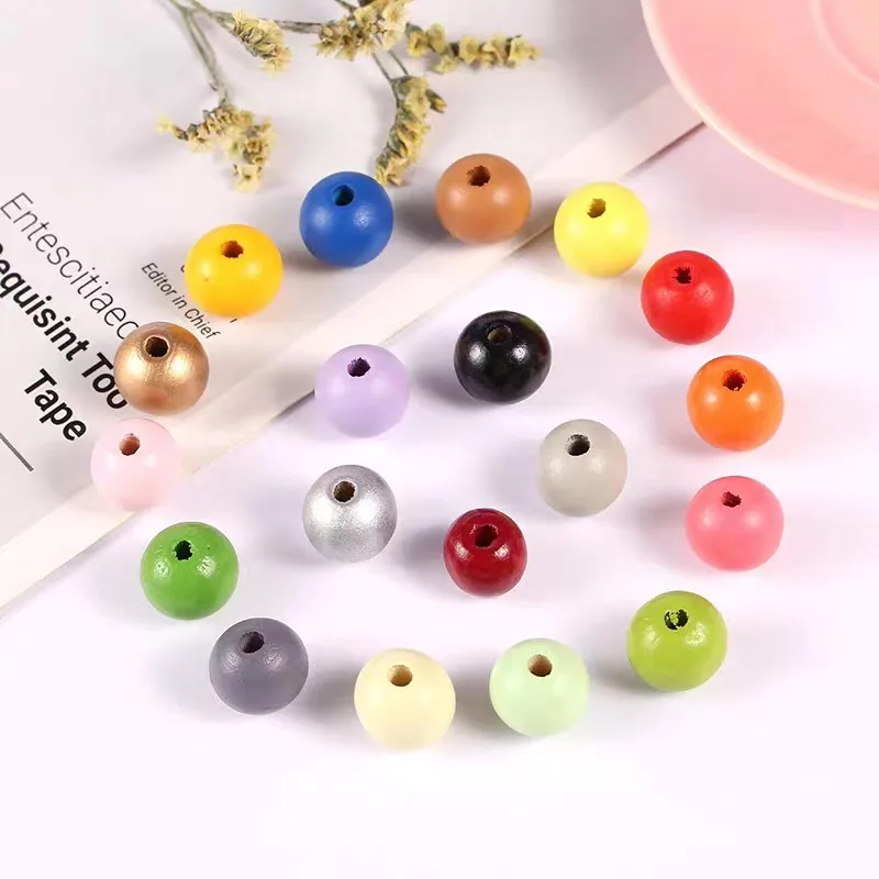 Bpa Free Food Grade 14mm Making Bracelet Baby Chewable Silicone Abacus Beads