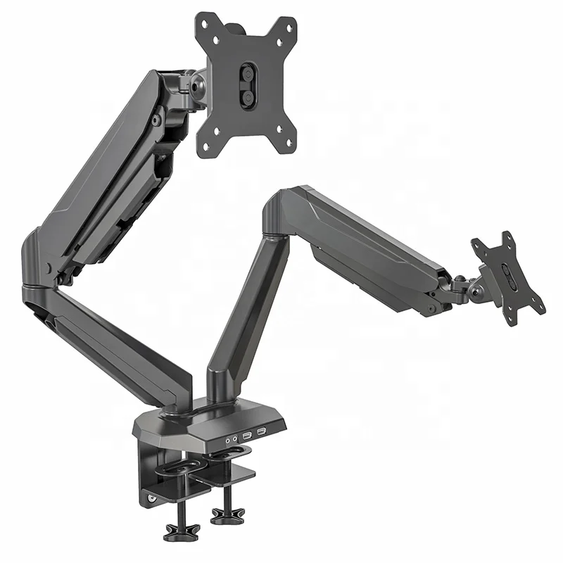 Ameely двойное крепление монитора с газовой пружиной и USB-концентратором