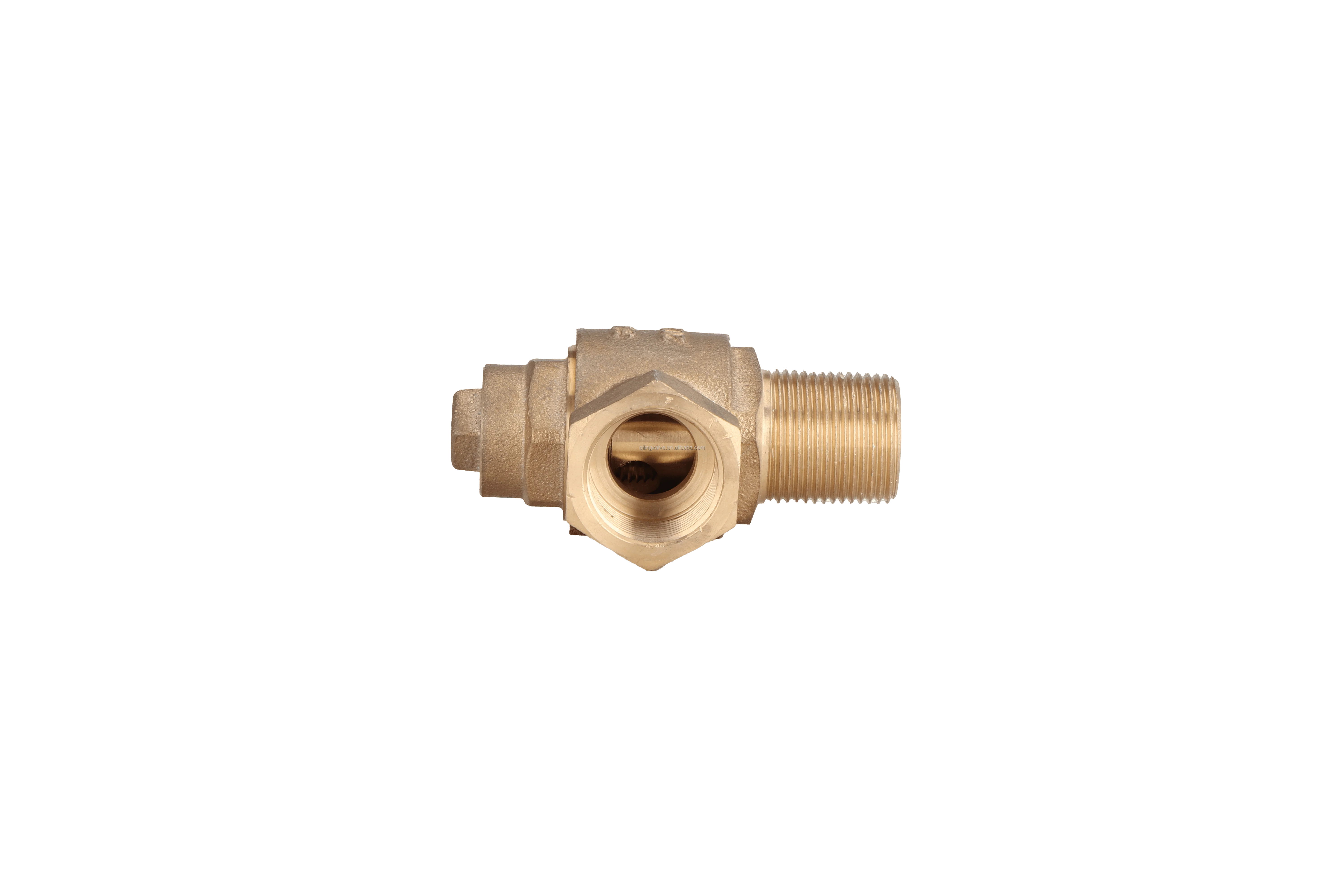 Swivel DN32 water drain flow steam control long thread pipe insert brass plug valves