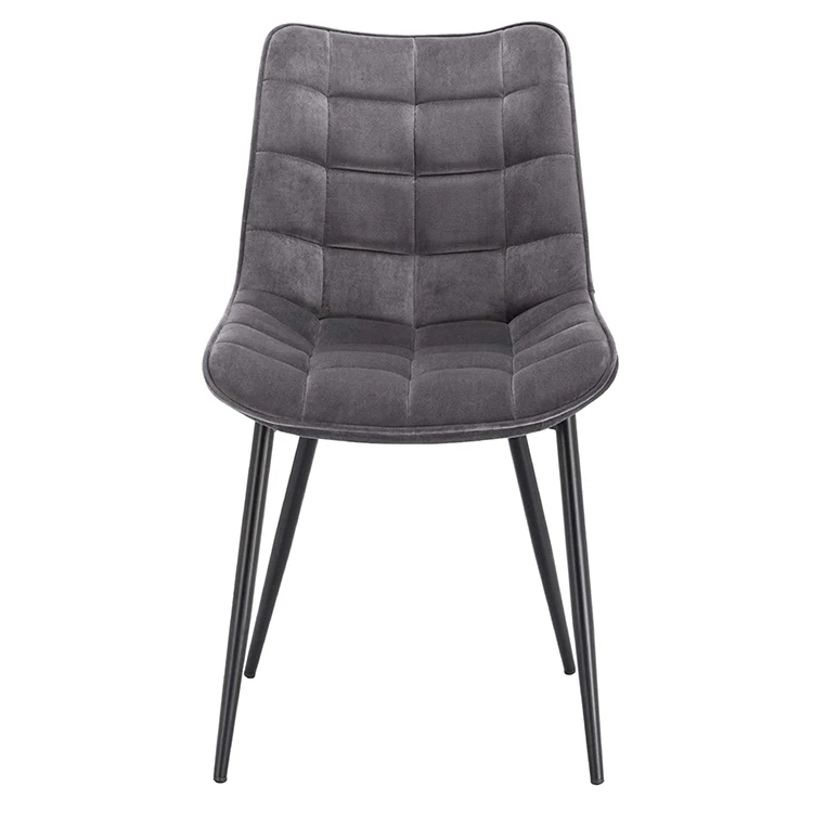 Modern Luxury High Quality White Ivory Kitchen Restaurant Black Taupe Beige tuffted Velvet Dining Chairs For Dining Room