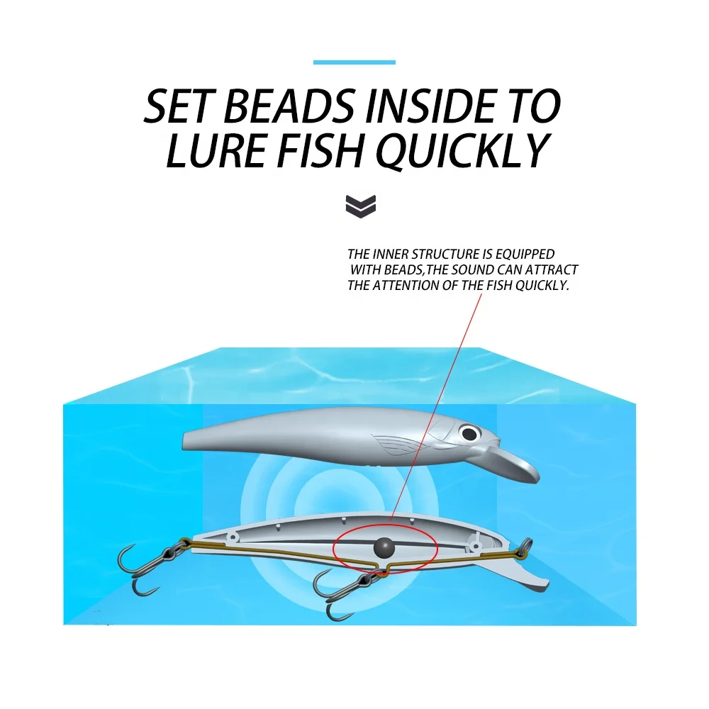 Outdoor fishing tackle abs hard plastic black minnow wholesale exquisite topwater fishing lures minnow