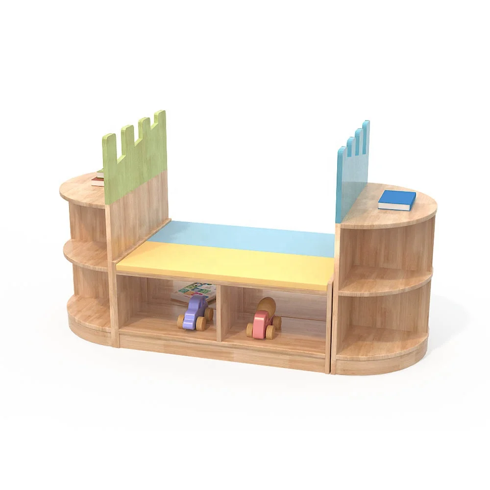 Car Shape Kids Furniture Sets Plastic Cabinet with Handle for Clothes Storage Preschool Kindergarten