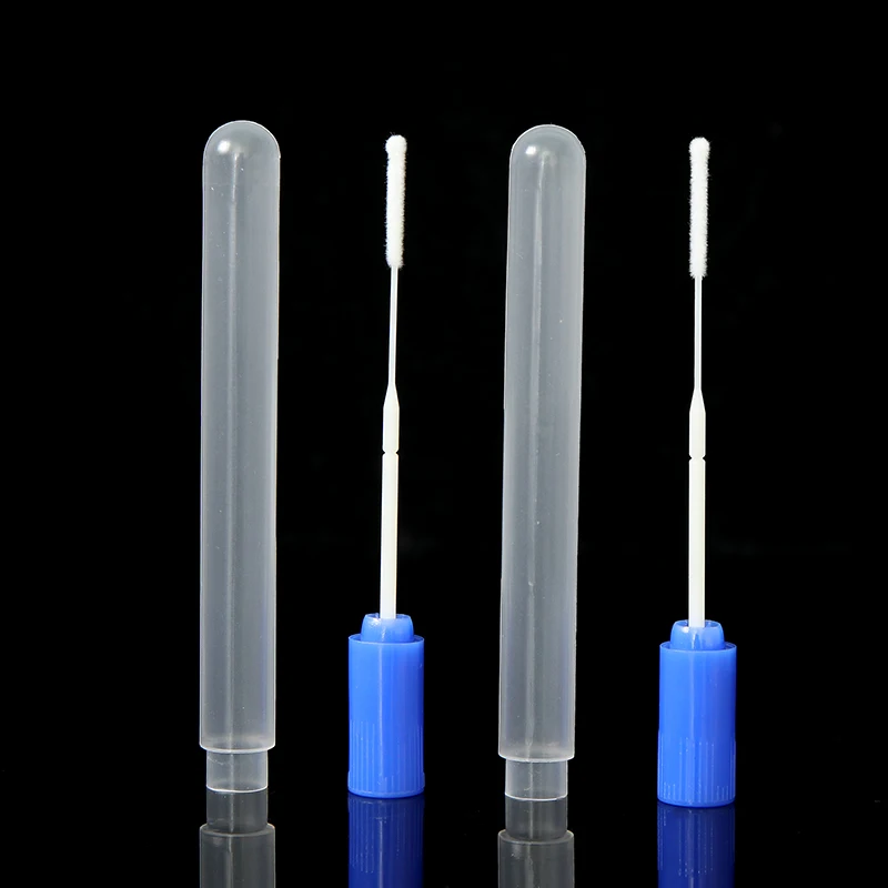 Medical Sample Collection Disposable Sterile Dry Tubes Swab Flocked 12.5cm/4.8cm Breakpoint