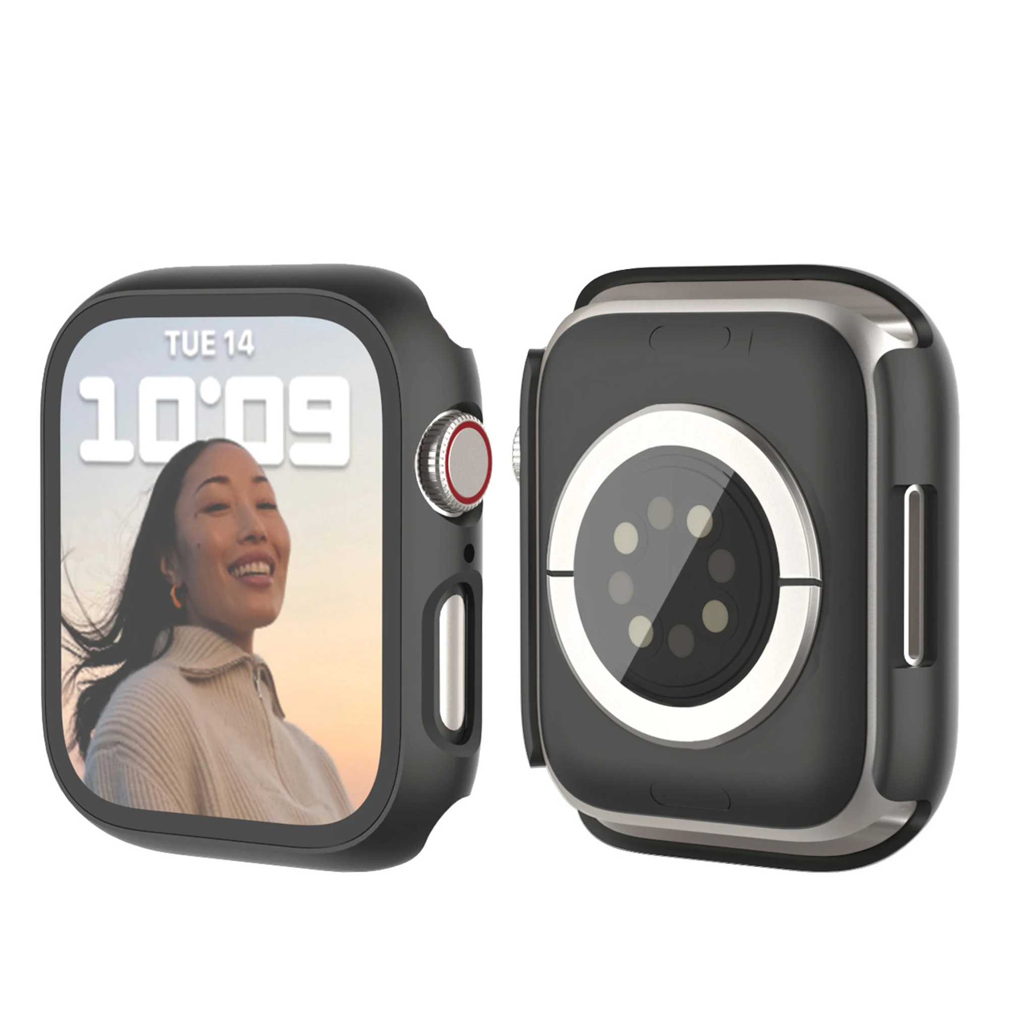 BZS2 Cases For Apple Watch Roll Plastic Cover Boxes Custom Logo 4145 Series 6 SE 7 44mm 41mm Protective